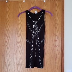 H&M Black Studded Tank Top (Silver Studs)